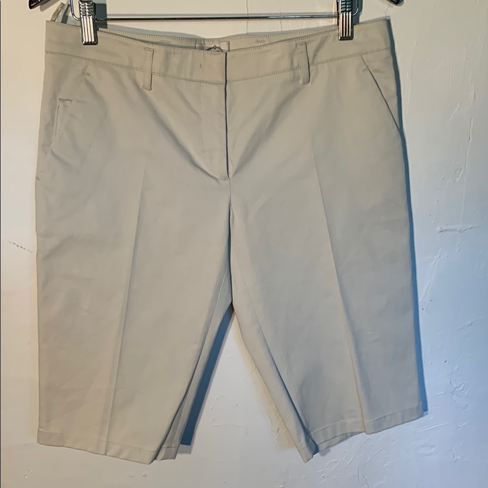 Prada Cream Bermuda Shorts Classic Tailored Style